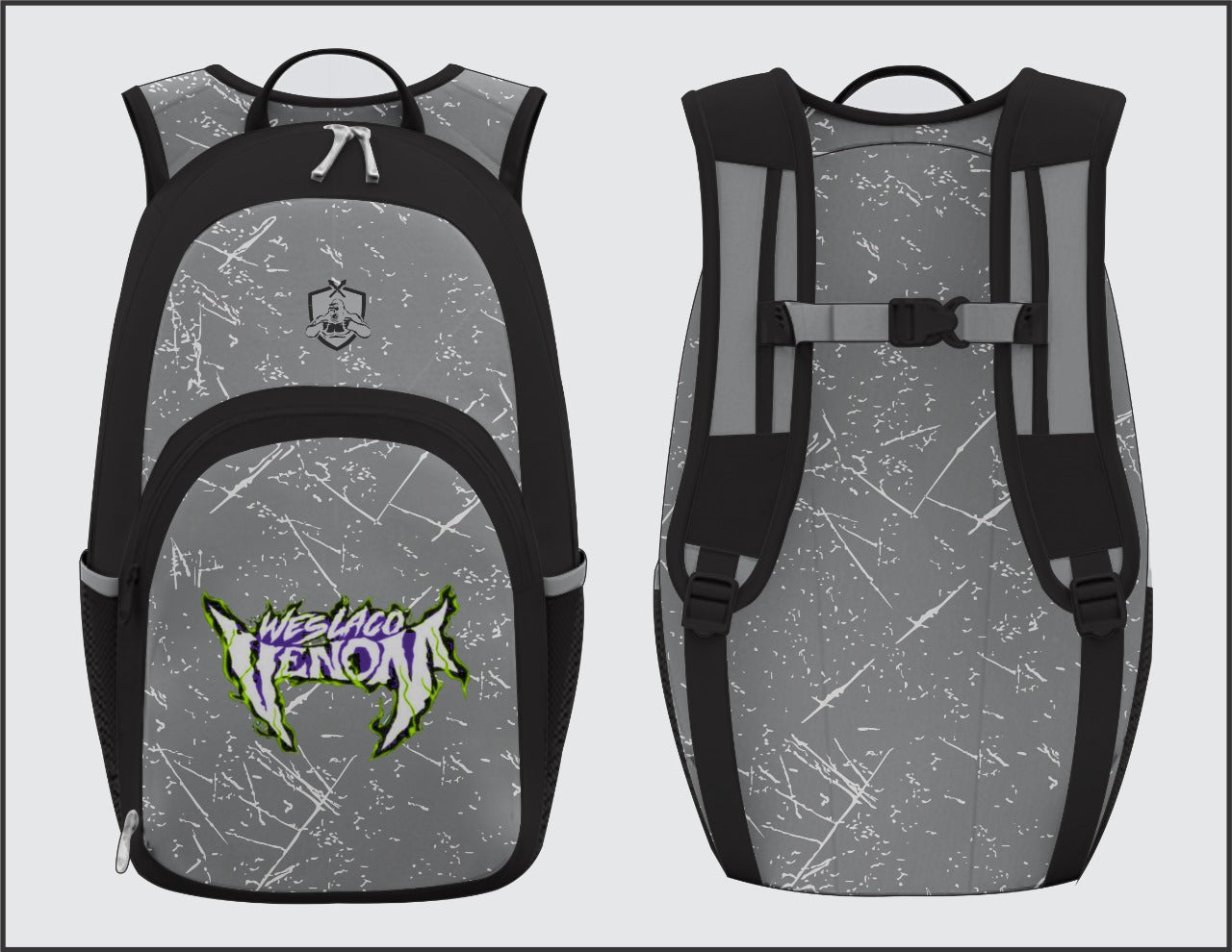 Venom Personalized Backpack Grey